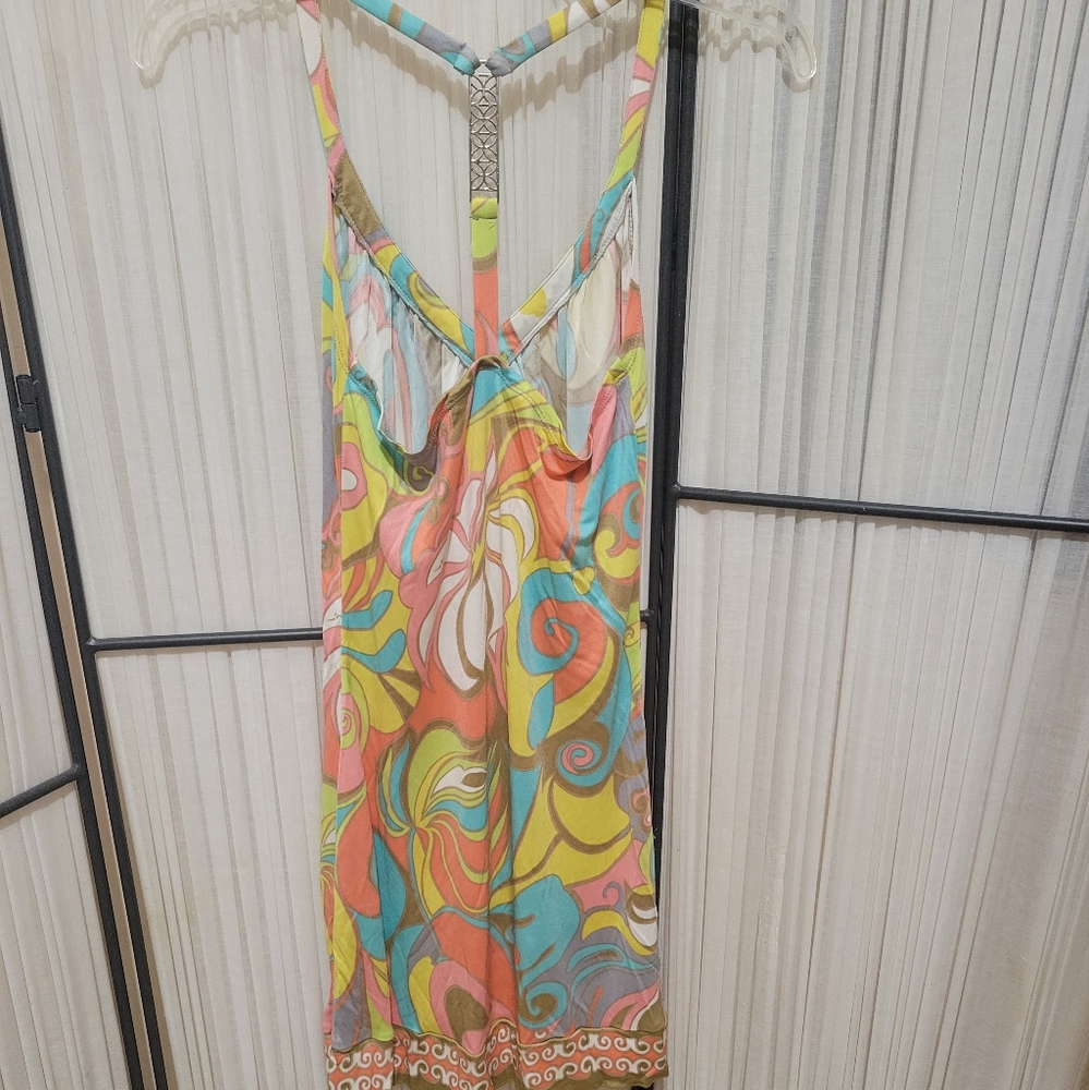 Trina Turk Psychedelic Colorful Mini Dress - Picture 2 of 7